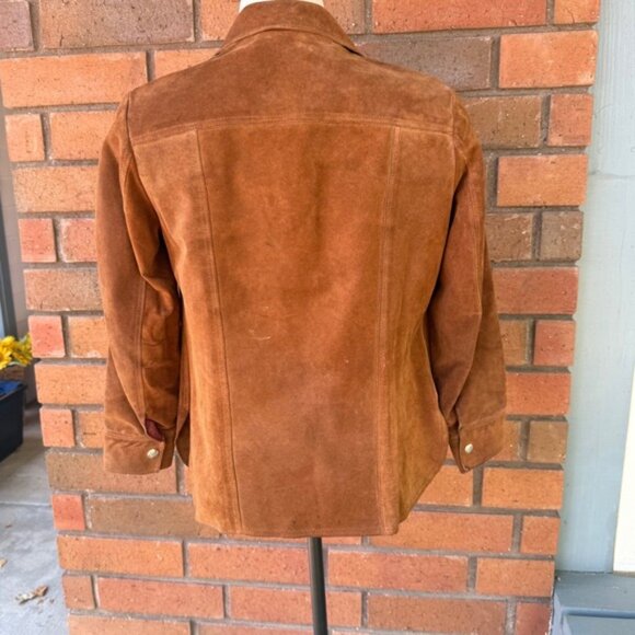 Vintage‎ Suede Jacket Woodstock California 70s Leather | Brown | Women's Small - Picture 2 of 16